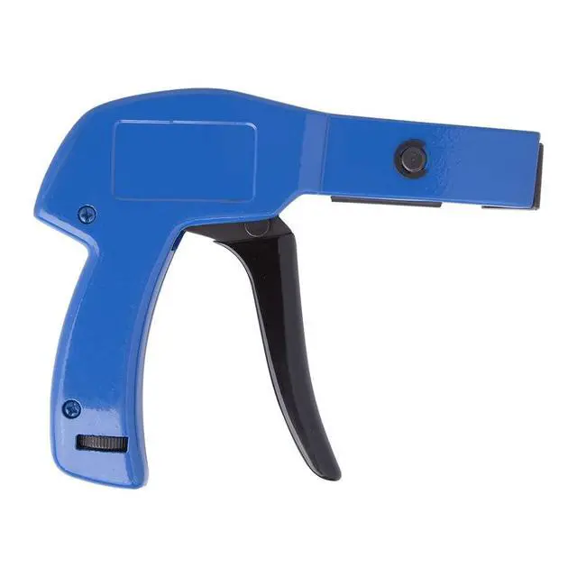 Alt view image 3 of 7 - Cable Tie Gun - Fastening and Cutting Tool with Handle Special for Nylon Cable Tie Fasten and Cut Cables in Blue