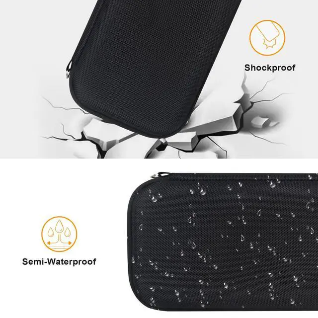 Alt view image 6 of 7 - Hard Travel Speaker Case for Bose New SoundLink Flex Speaker (2nd Gen) / Bose SoundLink Flex Bluetooth Portable Speaker, Extra Mesh Pocket for Bose Speaker Charger, Charging Cables, Black