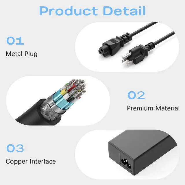 Alt view image 4 of 6 - 65W Laptop Charger for Lenovo IdeaPad Flex Yoga Chromebook | 65W charger for Lenovo IdeaPad 1 3 5 110 110s 320 330 520 S145 S340 S540 Flex 4 5 6 Yoga 710 720 510 Chromebook
