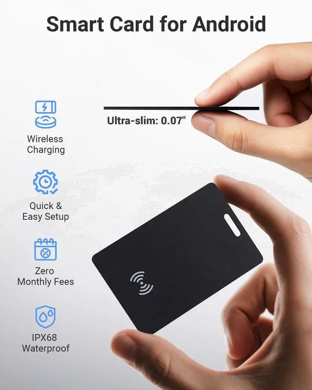 Alt view image 2 of 6 - Android Wallet Tracker Card, Smart Card (Android Only), GPS Wallet Finder, Airtag Tracking Card, Compatible with Google Find Hub App