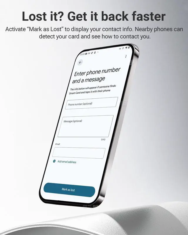 Alt view image 6 of 6 - Android Wallet Tracker Card, Smart Card (Android Only), GPS Wallet Finder, Airtag Tracking Card, Compatible with Google Find Hub App