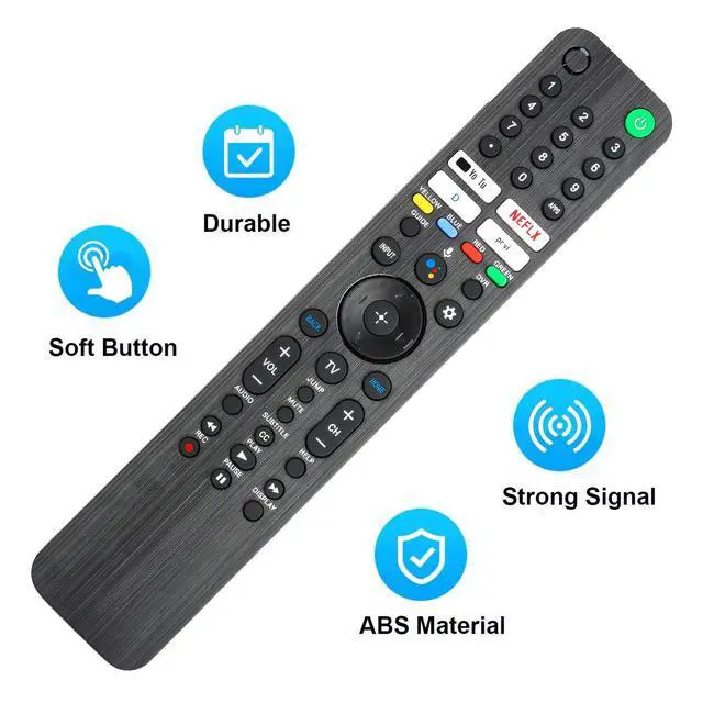 Alt view image 4 of 6 - New RMF-TX520U MG3-TX520U Voice Remote Control Compatible with Sony Smart TV KD-43X KD-50X XR-50X XR-55ARB Series with YouTube Netflix Prime Video Keys Replacement Controller with Batteries