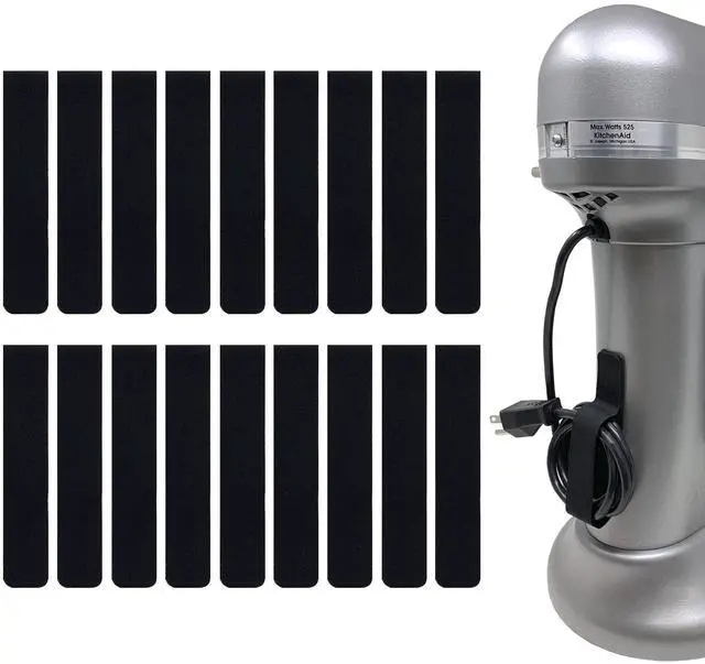 Main image of Cable Clams by - 5" (18-Pack) Black | Cord Holder Strips with Adhesive for Desk Cable Management and to Hide Computer, Electrical, or TV Cords