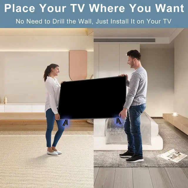 Alt view image 6 of 7 - TV Legs for TCL Google TV Stand Legs, for TCL Google TV Legs 32inch to 65inch with Screws & Instructions, Easy to Install