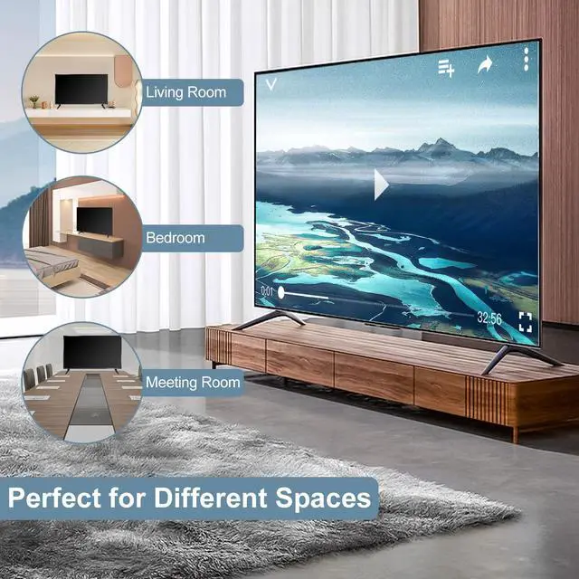 Alt view image 7 of 7 - TV Legs for TCL Google TV Stand Legs, for TCL Google TV Legs 32inch to 65inch with Screws & Instructions, Easy to Install