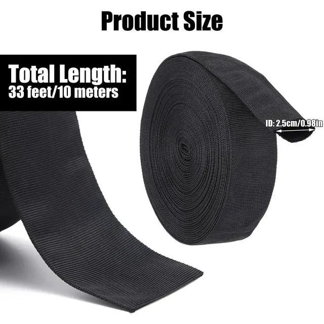 Alt view image 2 of 7 - 33 FT Nylon Hydraulic Hose Protector Sleeve Black Protective Cover Hose Sheath Hydraulic Hose Wrap Cable Sleeve Torch Cutting Wire Hose Cover Management Wrap for Cord Tig (0.98 Inch Id)