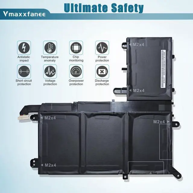 Alt view image 4 of 7 - 56Wh B41N1827 Battery Replacement for Asus ZenBook Flip 15 UX562 UX562F UX562FA UX562IQ UX562IA UX562FD UX562UG Q526 Q526F Q526FA Q526FAC Q507 Q507I Q507IQ UM562 UM562IQ B41BME1 UM562IA Gen 1 402