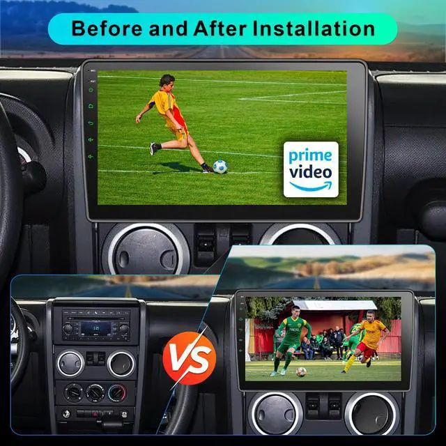 Alt view image 2 of 7 - Radio 64G for Jeep Wrangler JK 2007-2018 with Wireless CarPlay/Android Auto