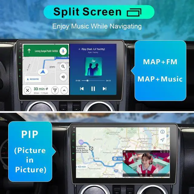 Alt view image 6 of 7 - Radio 64G for Jeep Wrangler JK 2007-2018 with Wireless CarPlay/Android Auto