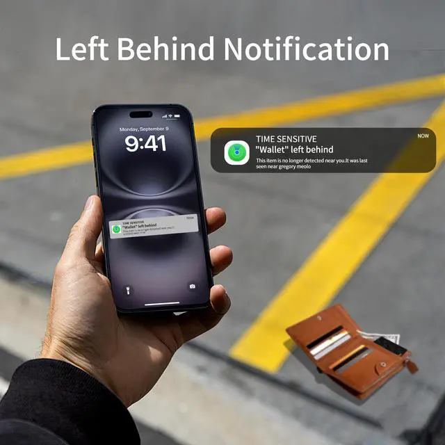 Alt view image 6 of 7 - MFi Certified Wallet Tracker Card, Works with Apple Find My | 0.07in ultra slim tracker card, wireless charging, IP67 waterproof, iOS only, fits wallets, luggage, passports & keys