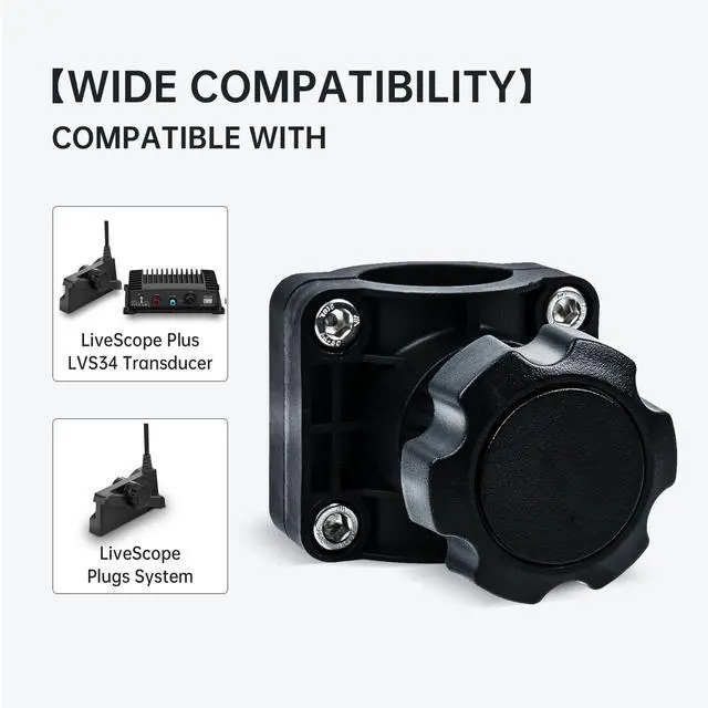 Alt view image 3 of 7 - 0 Degree Pole Mount for Garmin LiveScope Plus LVS34 Transducer | Adjustable Mounting Angle for the Livescope Plus Lvs34 Transducer and System; 010-13228-03, 010 13228 03