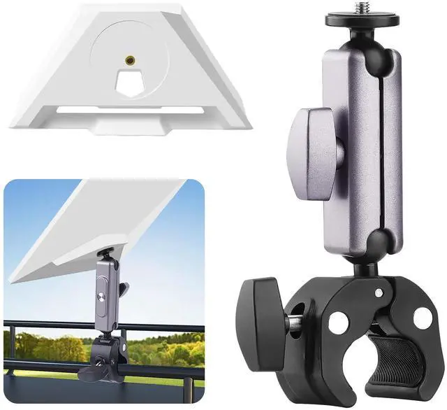 Main image of Starlink Mini Mount Adjustable Clamp Accessories for Starlink Mini | Fits 2.25CM Poles, Ideal for RV Ladders, Roof Racks, Vans, Boats, Campers, and Outdoor Use