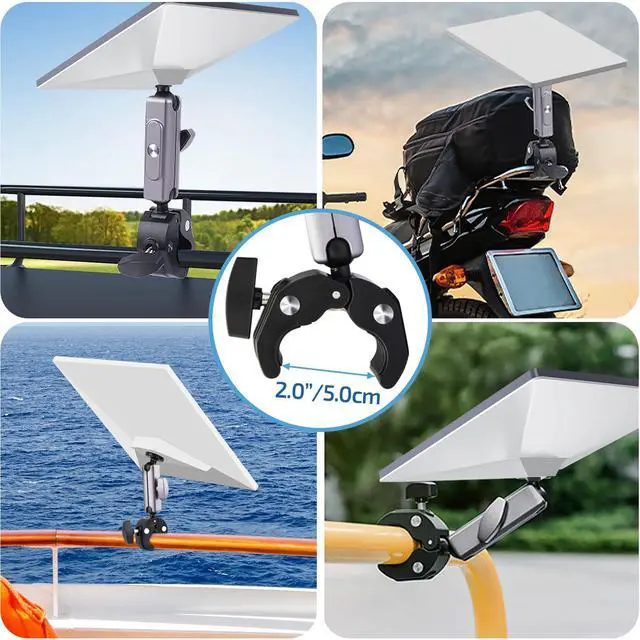 Alt view image 5 of 7 - Starlink Mini Mount Adjustable Clamp Accessories for Starlink Mini | Fits 2.25CM Poles, Ideal for RV Ladders, Roof Racks, Vans, Boats, Campers, and Outdoor Use