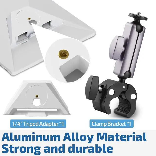 Alt view image 6 of 7 - Starlink Mini Mount Adjustable Clamp Accessories for Starlink Mini | Fits 2.25CM Poles, Ideal for RV Ladders, Roof Racks, Vans, Boats, Campers, and Outdoor Use