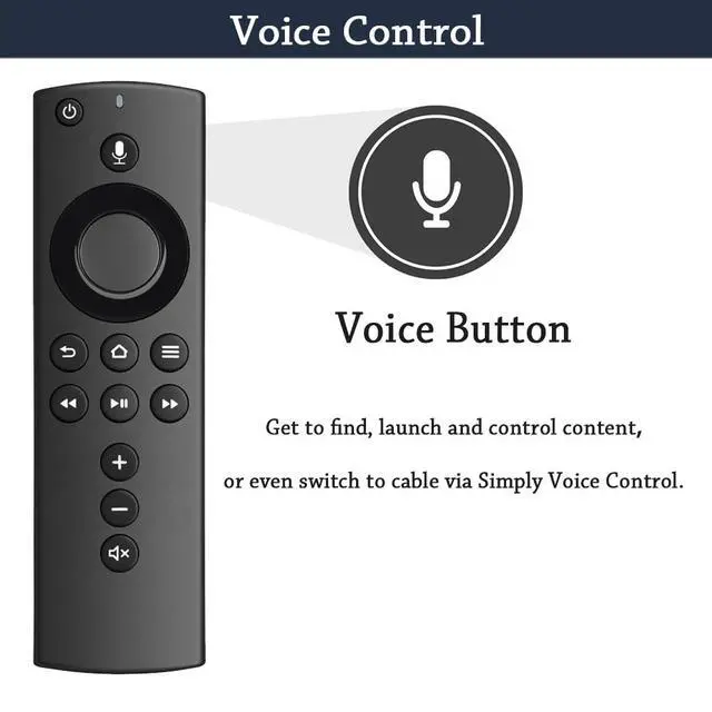 Alt view image 3 of 4 - TV Remote Control Replacement for L5B83H Stick 2nd Gen, Remote Control LY73PR E9L29Y with Voice(Include TV Control) (Black)