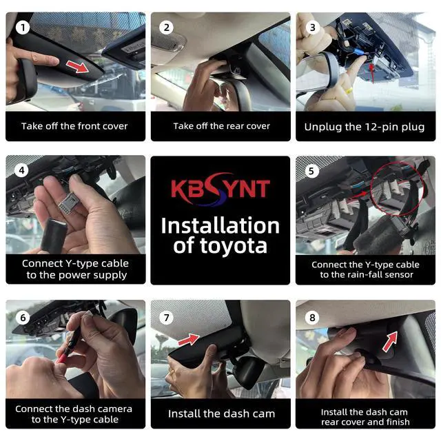 Alt view image 3 of 7 - Front 4K Dash Cam for Toyota Highlander 2020-2026 | UHD 2160P Video,Built-in WiFi & APP,Loop Recording,G-Sensor, f/1.6 Aperture,No Wiring,Hidden OEM Style,64GB Card