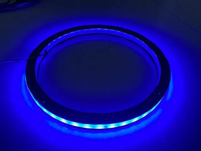 Alt view image 7 of 7 - Sando Tech 4PCS 6.5'' RGB Changing Car LED Speaker Ring Lights Decorative Light Kit Multiple Color Shift Spacer Ring Light Coaxial Speaker Lights Bluetooth APP Control
