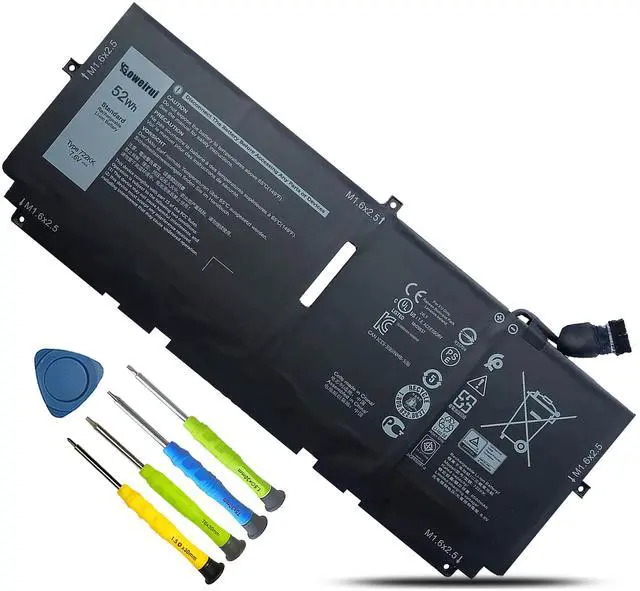Main image of 52Wh 722KK Laptop Battery Replacement for Dell XPS 13 9300 9310 9380 (2020) P117G002 P117G001 P117G Series 02XXFW 2XXFW FP86V 0WN0N0 7.6V 6800mAh