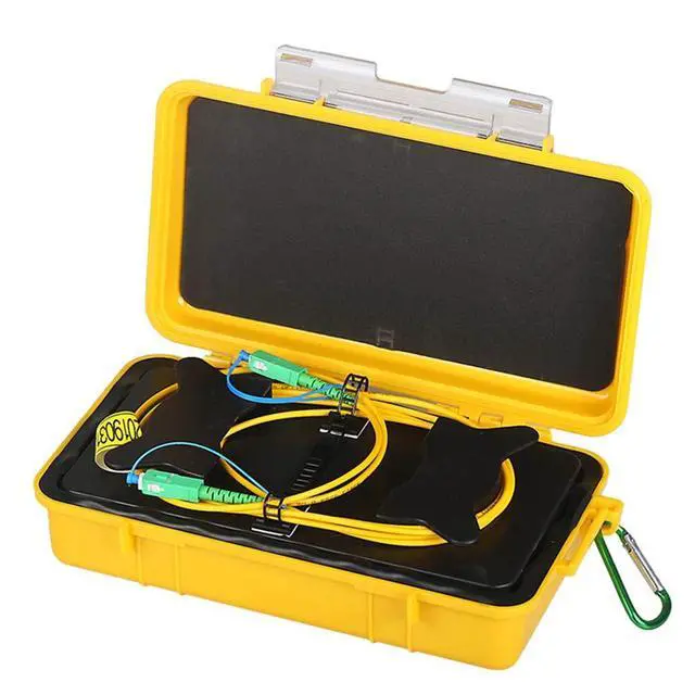 Alt view image 3 of 6 - FTTH OTDR Launch Cable Box SCAPC-SCAPC Connectors G652D Single Mode 9/125 Fiber Cable Length 1000 Meters Fiber Optic Dead Zone Eliminator