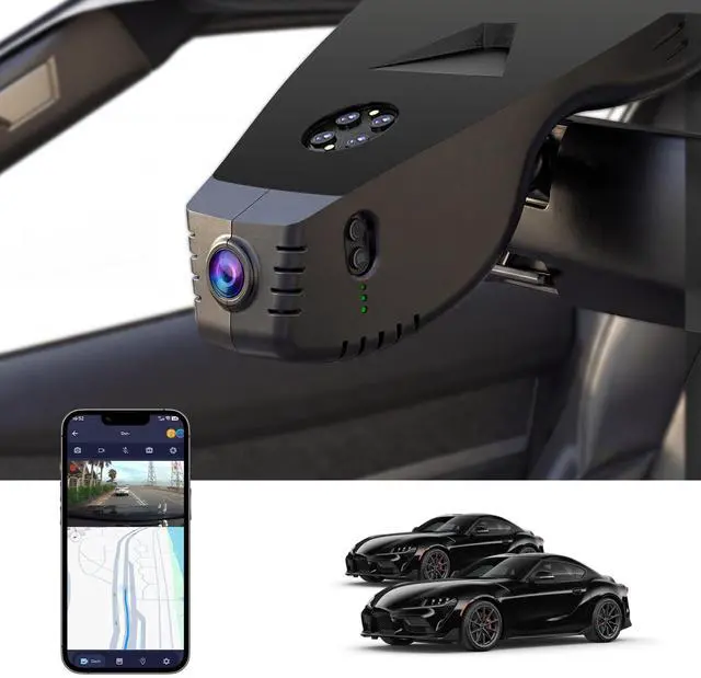 Main image of Single Channel 4K Dash Cam for Toyota GR Supra 2020-2026, OEM Factory Style, UHD 2160P Image, Built-in WiFi, Free APP, Loop Recording, G-Sensor, Plug & Play, 64GB Card