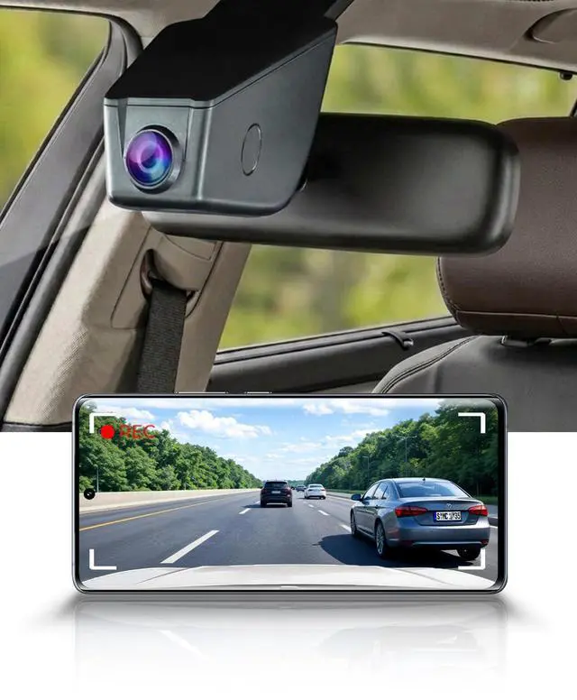 Main image of 4K Dash Cam Suitable for Ford F150 2021-2026 Rapor Lightening & F250 Super Duty, OEM Factory Look, 2160P UHD Video, Built-in WiFi & APP, Loop Recording, G-Sensor, Plug & Play, 64GB Card