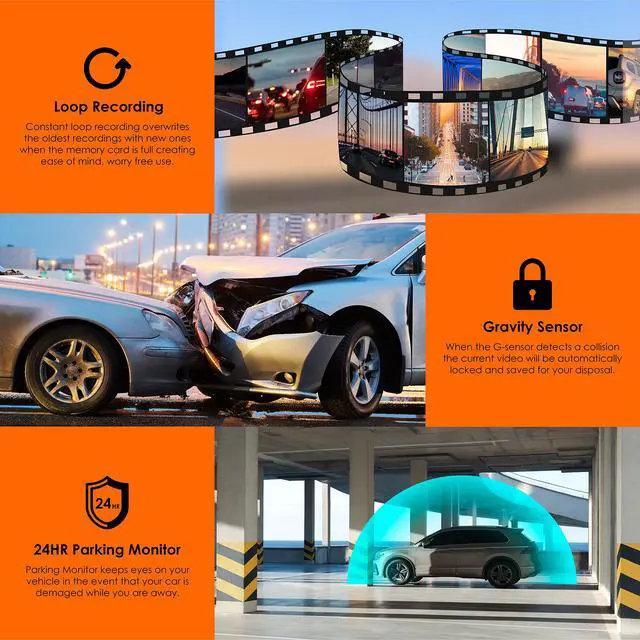 Alt view image 6 of 7 - USA V55 Dash Cam - 4k Modular Capabilities, 5.0 GHz Wi-Fi, GPS Car Dash Camera Recorder, Night Vision, Loop Recording, Parking Monitor, Supercapacitor, Support 256GB Max, Voice Control (2023)