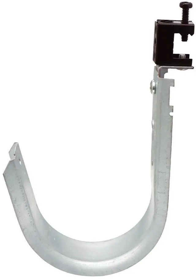 Main image of 10 Pack 4" Heavy Duty J Hooks, Wire Support J-Hook with Beam Clamp for Hanging Cables & Wires Management Mounts to Beams Up to 1/2" Thick