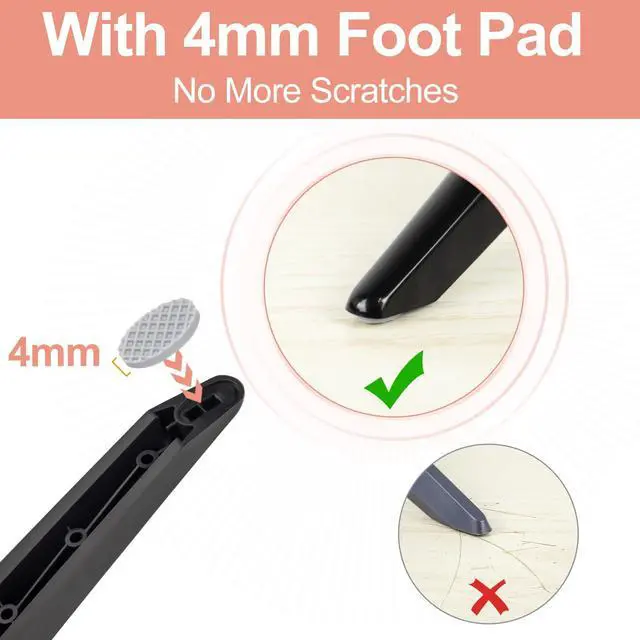 Alt view image 7 of 7 - TV Legs for Sharp TV Stand Base for Sharp LC-40Q3070U, LC-43LB481U, LC-50Q7030U, LC-60Q7370U, LC-65P6000U Not Universal TV Legs Replacement with Screws Only for The Model We Listed