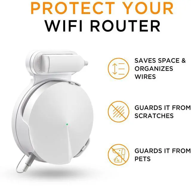 Alt view image 4 of 7 - Wi-Fi Wall Mount, Cable and Power Line Storage Boxes for TP-Link Deco M5, Suitable for Sorting Home Wi-Fi Routers, Wall Mounts That are Easy to be Installed on The Celling (White-3Pack)