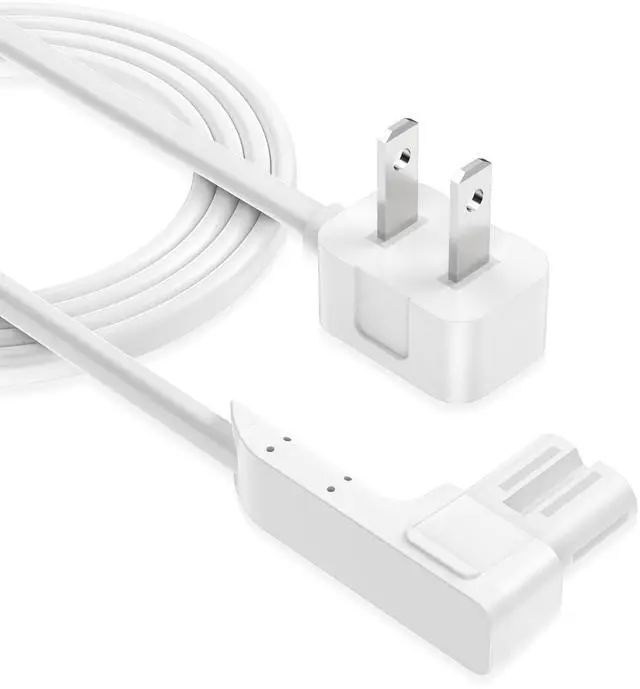 Main image of 6.6ft 90 Degree Angled Power Cord for Sonos One/One SL/Play:1 Speakers, Space-Saving Nema 1-15P to Figure 8 C7 Power Cable, No Bulge, White