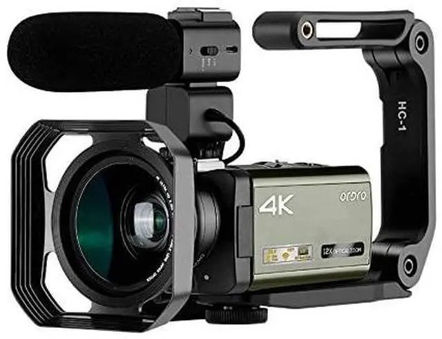 Alt view image 3 of 5 - AX65 4K Camcorder, 12x Optical Zoom Vlogging Camera with WiFi, 3.5" IPS Touch Screen, 100x Smart Zoom & Wide Angle Lens, External Mic Support for YouTube