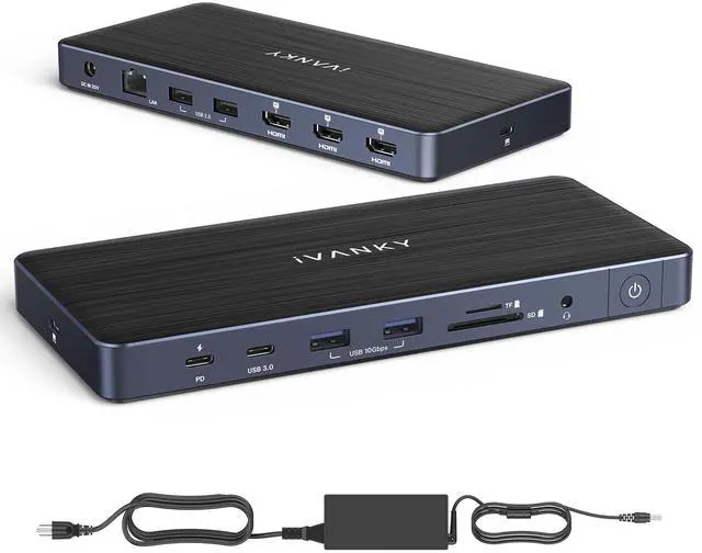 Main image of 14-in-1 Triple DisplayLink Dock for MacBook with 180W PD Adapter | Docking Station for M2/ M3/ M4/M5, Triple 4K@60Hz Monitor 3HDMI 2.0, 96W PD, 10Gbps, 2.5GbE, SD/TF 4.0 (FusionDock Pro 1+)