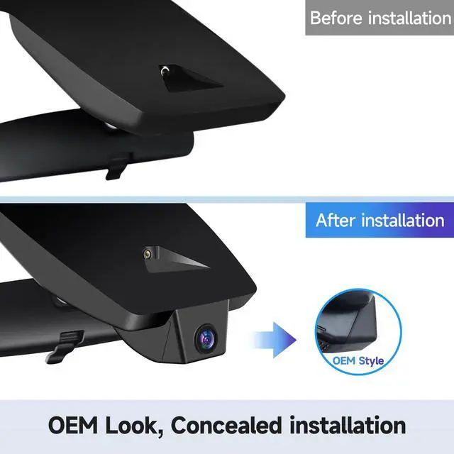 Alt view image 2 of 7 - 4K+1080P Dash Cam Front and Rear for Toyota RAV4 2022-2026 with 128GB Card | Integrated OEM Look Dashcam, App&WiFi, Loop Recording, Built-in G-sensor, Collision Detection, 24H Parking Monitor