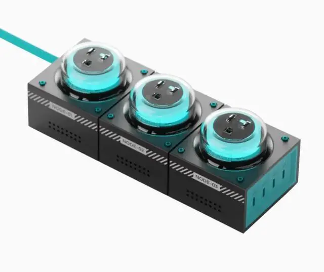 Main image of Moonbase 240W GaN Desktop Charger Power Hub 7-Port USB-C | 240W GaN power hub with 140W USB-C PD, 3 AC outlets, 4 USB-C ports, smart power distribution, and 8-point safety protection