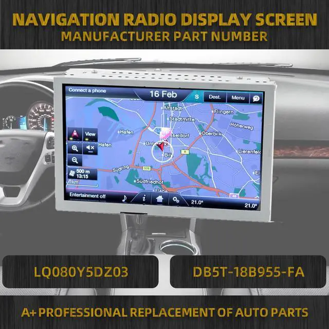 Alt view image 2 of 7 - 8" Sync 2 Touch Screen LCD Display Compatible with 2011-2015 Ford F150 F250 F350 Explorer Edge | Replaces# DC3T-18B955-FA LQ080Y5DZ03, Navigation Radio Information Monitor