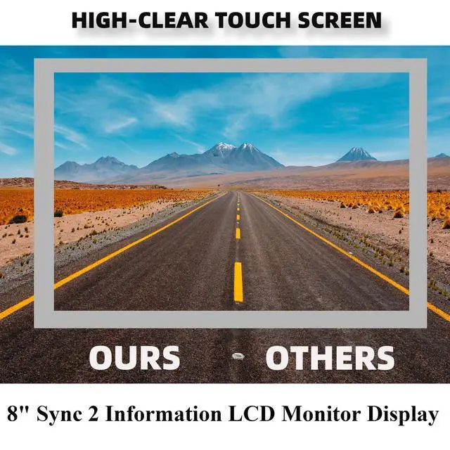 Alt view image 3 of 7 - 8" Sync 2 Touch Screen LCD Display Compatible with 2011-2015 Ford F150 F250 F350 Explorer Edge | Replaces# DC3T-18B955-FA LQ080Y5DZ03, Navigation Radio Information Monitor