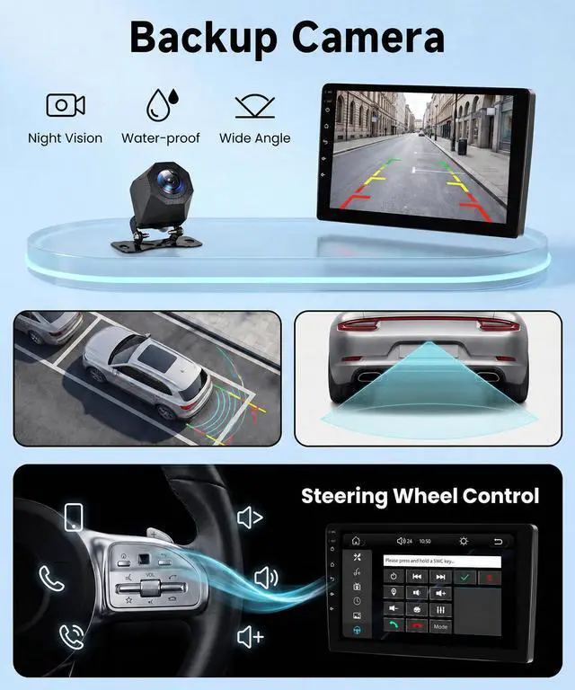 Alt view image 6 of 7 - Linux System Car Stereo for Ford Focus 1998-2006 Wireless Carplay & Android Auto, 9'' IPS Touchscreen Mirror Link YouTube Video Vi-Link Car Radio Bluetooth FM/RDS DSP SWC Backup Camera