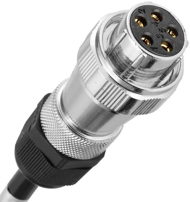 Alt view image 2 of 7 - Heavy Duty Vehicle Coil Trailer Cable with 2 Channel 4 PIN AV Connector Disconnect Kit for Truck Caravan Motor Home Backup Security Camera Monitor System