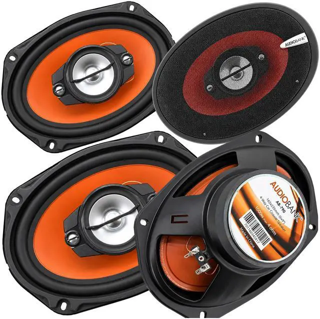 Main image of 4X 6x9 2000 Watt 4-Way Red Car Audio Stereo Coaxial Speakers - AB-790 (2 Pairs) 1000 Each
