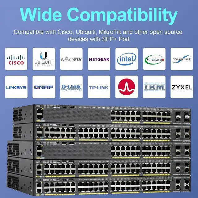 Alt view image 5 of 6 - 10G AOC Fiber Active Optical Cable, OM3 MMF, 50M (164ft) | SFP+ to SFP+, Direct-Attach Fiber Assemblies for Cisco, Ubiquiti UniFi, Supermicro, Mikrotik