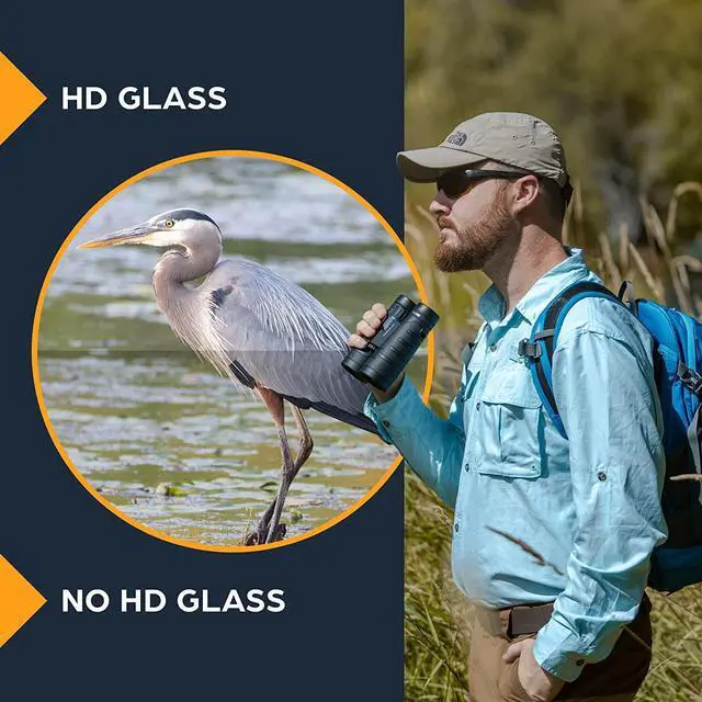 Alt view image 6 of 6 - TSO Polar HD 10x50 Binoculars for Adults, Porro Prism, HD Glass, Rainproof, Long Eye Relief for Bird Watching & Wildlife Viewing