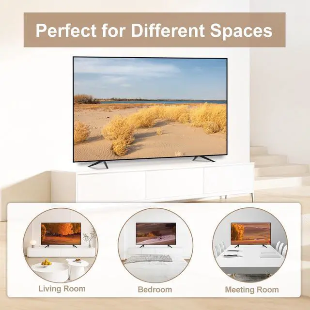Alt view image 7 of 7 - (Upgraded Version)Metal Base TV Legs for TCL TV Stand Legs 70" 75" 70S446 75S451 75S453 75S455 75S421 75S423 75S425 75S431 75S435 75S433 75S555 75S551 75S553 75S446, TV Feet for Roku TV Stand Legs