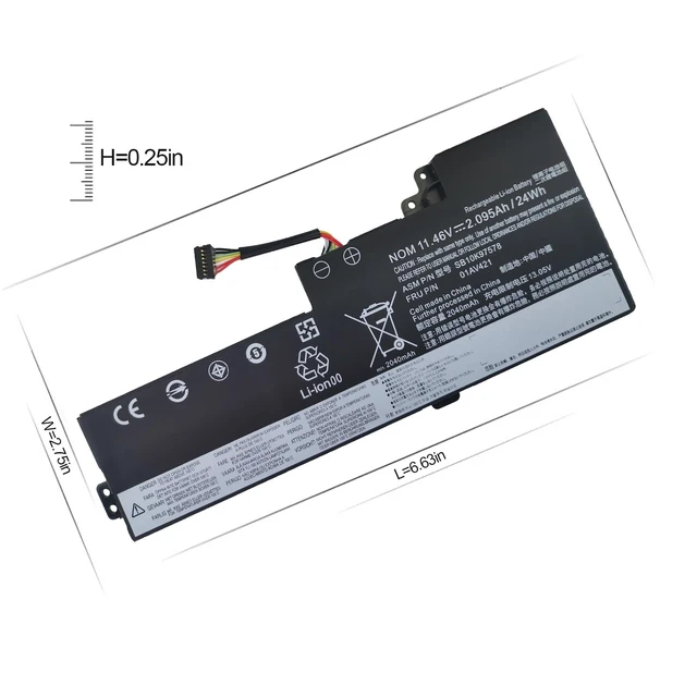 Alt view image 4 of 7 - T470 T480 01AV421 01AV489 Internal Battery Replacement for ThinkPad T470 T480 A475 A485 TP25 Series Laptop, Compatible with 01AV419 01AV420 SB10K97577 SB10K97576 SB10K97578 Notebook
