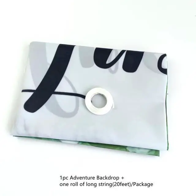 Alt view image 4 of 7 - Let The Adventure Begin Backdrop Banner with 70.8"X43.3", Adventure Awaits Bon Voyage Tree Mountain Wilderness Forest Photography Background for Baby Shower Birthday Party Decoration