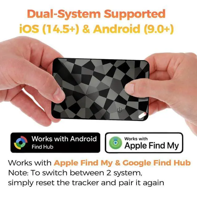 Alt view image 2 of 7 - (2 Pack) Wallet Tracker Card (iOS & Android) Ultra-Thin Bluetooth Smart Card Tracking Card Item Tracker Work with Apple Find My & Google Find Hub, IPX4 Rechargeable GPS Tracker for Wallet Passport