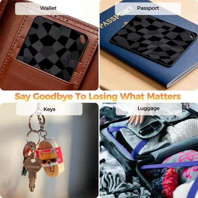 Alt view image 7 of 7 - (2 Pack) Wallet Tracker Card (iOS & Android) Ultra-Thin Bluetooth Smart Card Tracking Card Item Tracker Work with Apple Find My & Google Find Hub, IPX4 Rechargeable GPS Tracker for Wallet Passport