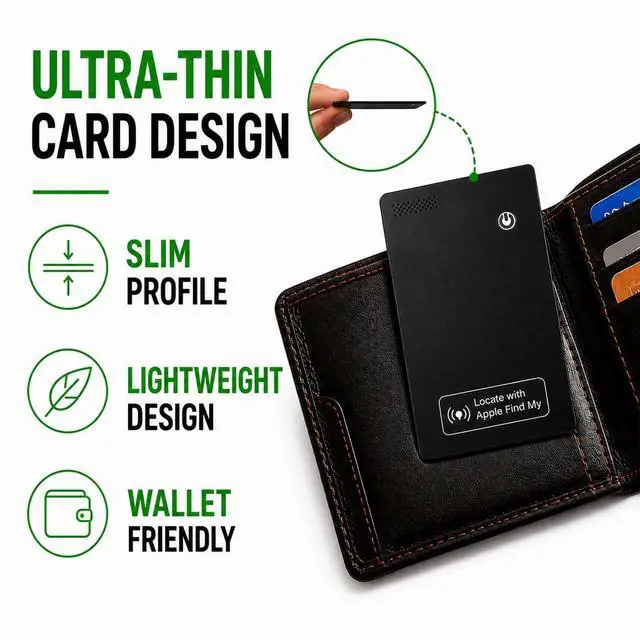 Alt view image 3 of 7 - Wallet Tracker Card Apple MFi Certified, Works with Apple Find My (iOS Only), Rechargeable Slim Tracking Card & Finder, 6-Month Battery, Item Locator for Wallet, Purse, Luggage, Passport