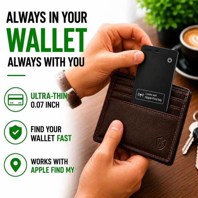 Alt view image 5 of 7 - Wallet Tracker Card Apple MFi Certified, Works with Apple Find My (iOS Only), Rechargeable Slim Tracking Card & Finder, 6-Month Battery, Item Locator for Wallet, Purse, Luggage, Passport