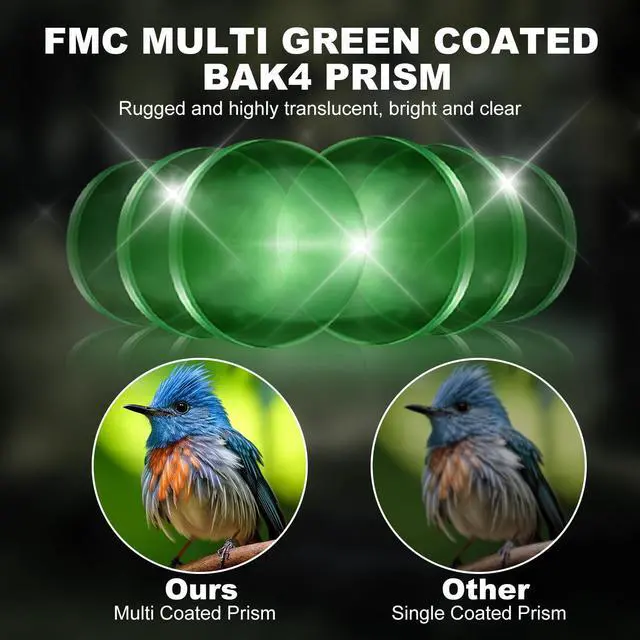 Alt view image 2 of 6 - Compact Binoculars for Adults 8x21: Small Binoculars for Travel | FMC optics, BAK4 prism, easy focus and lightweight design for bird watching, cruises, concerts, hiking and gifts