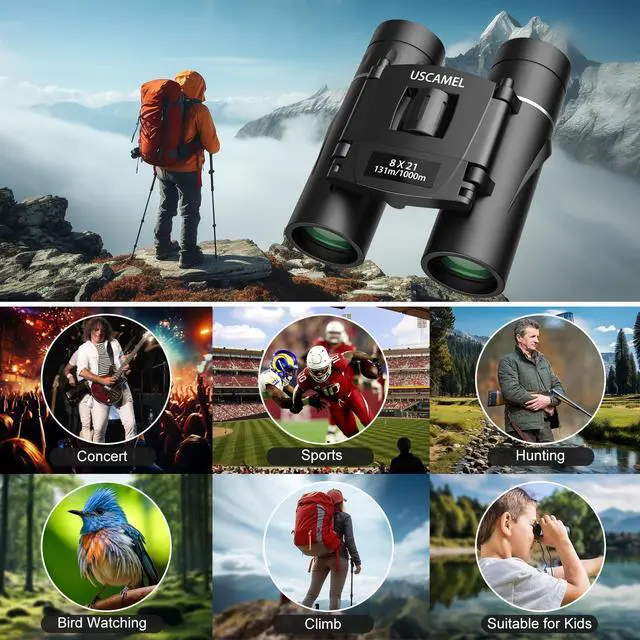 Alt view image 6 of 6 - Compact Binoculars for Adults 8x21: Small Binoculars for Travel | FMC optics, BAK4 prism, easy focus and lightweight design for bird watching, cruises, concerts, hiking and gifts